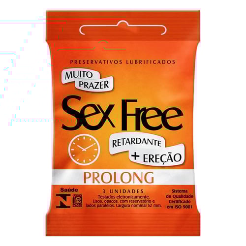 Imagem do produto Sex Free Prolong Com 3 Unid Sex Free Prolong Com 3 Unidades