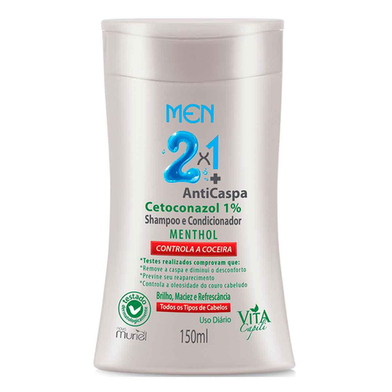Shampoo 2 Em 1 Vita Capili Men Anticaspa Menthol Com 150Ml Muriel