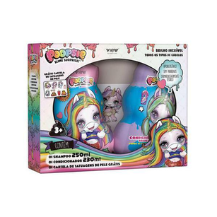 Imagem do produto Shampoo 250Ml + Condicionador 230Ml Infantil Poopsie Todos Os Tipos De Cabelo + Cartela De Tatuagem