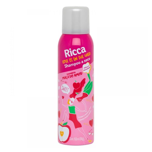 Shampoo A Seco Ricca Love Is In The Hair Maçã Do Amor 150Ml