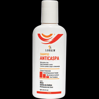 Imagem do produto Shampoo Anticaspa Lorkin Com Bioex, Piritionato De Zinco E Sulfeto De Selênio