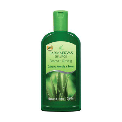 Imagem do produto Shampoo - Babosa E Ginseng Cabelos Normais A Secos - Conteúdo 320Ml. Farmaervas