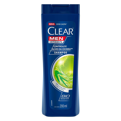 Shampoo Clear Anti Caspa Men Controle De Coceira 200Ml