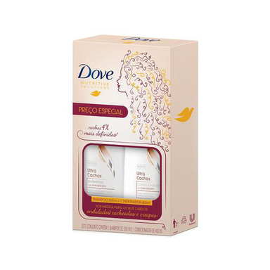 Shampoo + Condicionador Dove Ultra Cachos Com 200Ml + 400Ml Preço Especial