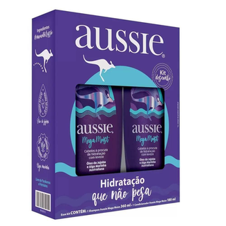 Shampoo+Condicionador Trat Aussie 360+180Ml Mega Moist Especial