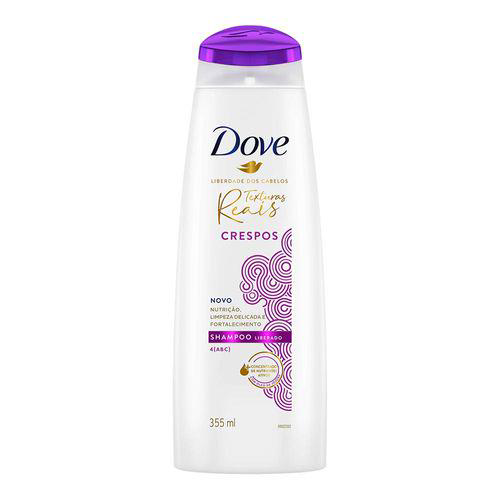 Shampoo Dove Texturas Reais Crespos Óleo De Jojoba 355Ml 355Ml