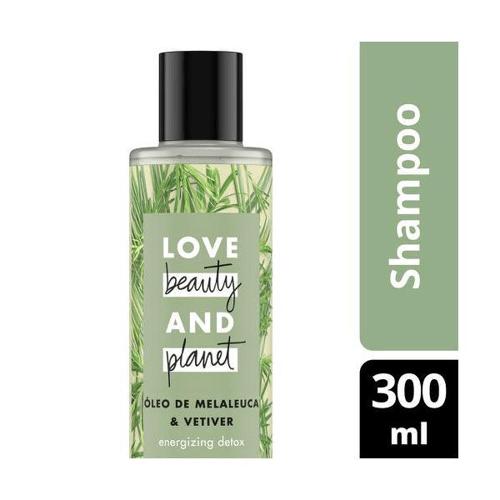 Shampoo Energizing Detox Óleo De Melaleuca & Vetiver Love, Beauty And Planet 300Ml