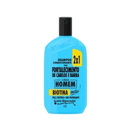 Imagem do produto Shampoo Gota Dourada Homem 2X1 Cabelo E Barba 430Ml