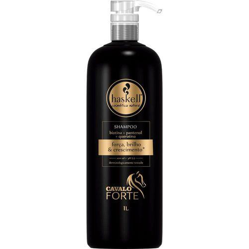 Shampoo Haskell Forte Brilho E Crescimento Cavalo Forte Ph 3.5 Com 1L