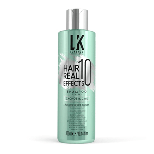 Imagem do produto Shampoo Lokenzzi Cachos Hair Real 10 Effects 300Ml Verde