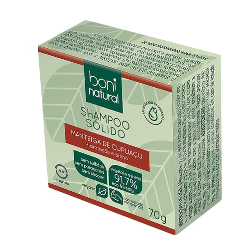 Imagem do produto Shampoo Sólido Boni Natural Cupuaçu 70G
