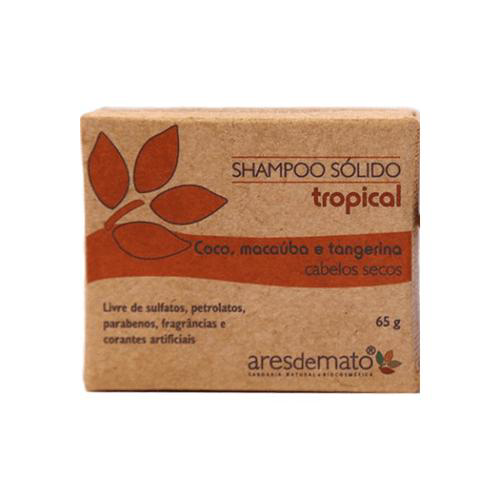 Imagem do produto Shampoo Sólido Tropical Para Cabelos Cacheados Ou Secos 65G Ares De Mato