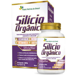 Imagem do produto Silício Orgnico Siliciumax + Vitaminas 500Mg 60 Cápsulas Flora Nativa