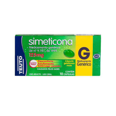 Simeticona - 125Mg 10 Cápsulas Genérico Teuto Genérico