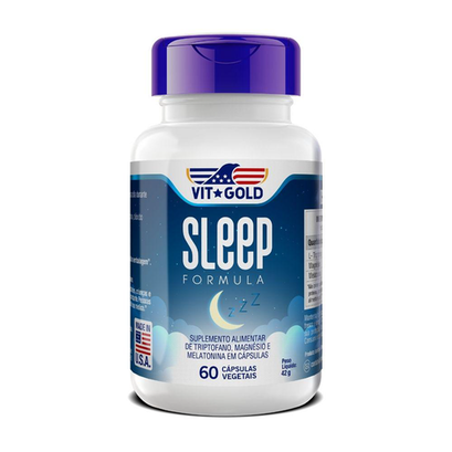 Imagem do produto Sleep Formula Com Melatonina Vitgold 60 Cápsulas Vegetais