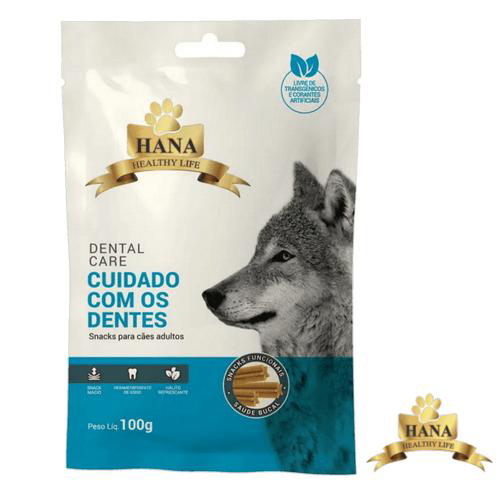 Snacks Hana Healthy Life Dental Care Cuidado C/ Os Dentes P/ Cães Adultos 100G