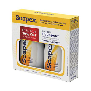 Kit Sabonete Líquido Soapex Antisséptico 120Ml 2 Unidades