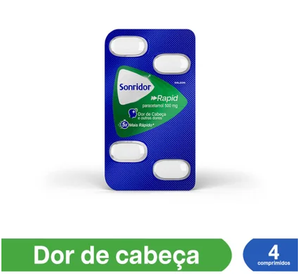 Imagem do produto Sonridor Rapid 500 Mg - 4 Comprimidos
