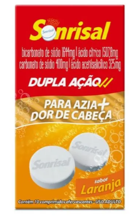 Sonrisal - 10 Comprimidos Efervescentes Sabor Laranja