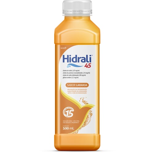 Soro De Reidratação Hidrali 45 Sabor Laranja 500Ml