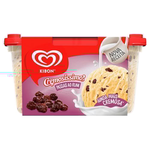 Imagem do produto Sorvete Kibon Sorveteria Passas Ao Rum