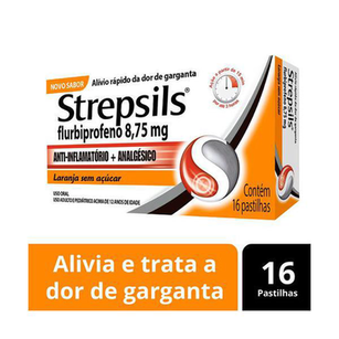 Strepsils Laranja 16 Pastilhas