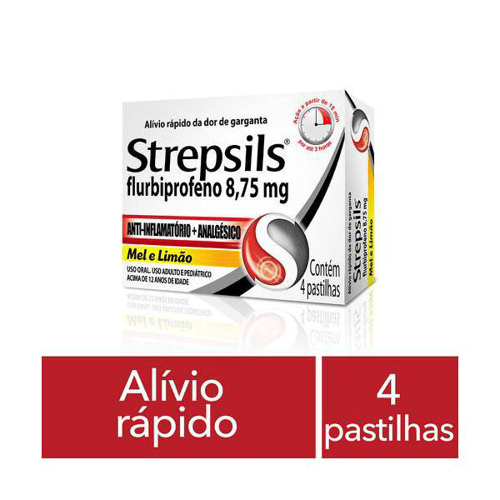 Strepsils - Mel E Limão Com 4 Pastilhas