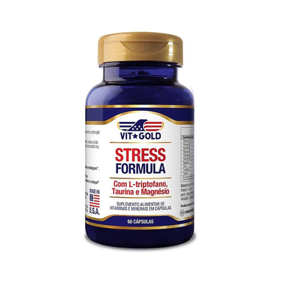 Imagem do produto Stress Formula Com Taurina, Ltriptofano Vitgold 60 Cápsulas Vitafor