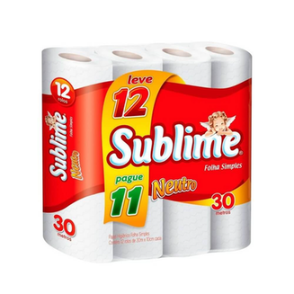 Imagem do produto Sublime Papel Higienico Folha Simples 30M
