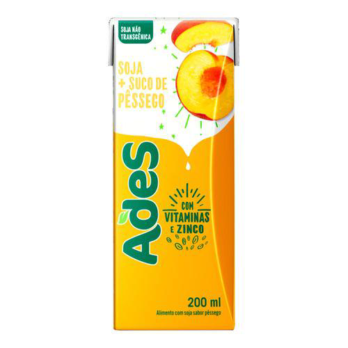Imagem do produto Suco De Soja Ades Sabor Pêssego 200Ml