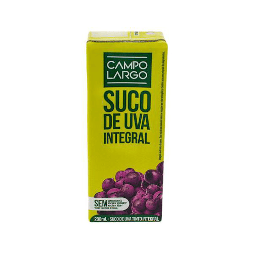 Imagem do produto Suco De Uva Tinto Campo Largo Com 200Ml
