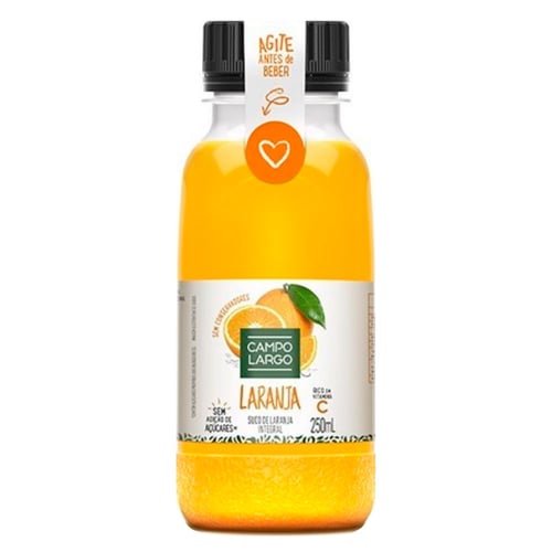 Imagem do produto Suco Integral Campo Largo Laranja 250Ml