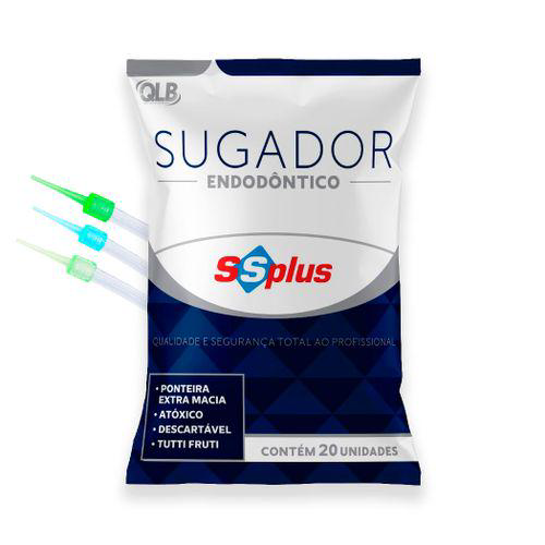 Sugador Endodôntico Plástico Colorido Descartável Com 20 Ss Plus
