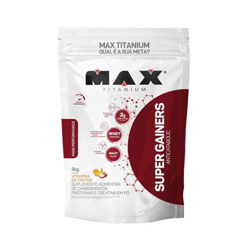 Imagem do produto Super Gainers Anticatabolic Sabor Vitamina De Frutas 3Kg Max Titanium
