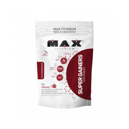 Imagem do produto Super Gainers Max Titanium Refil Morango 3Kg