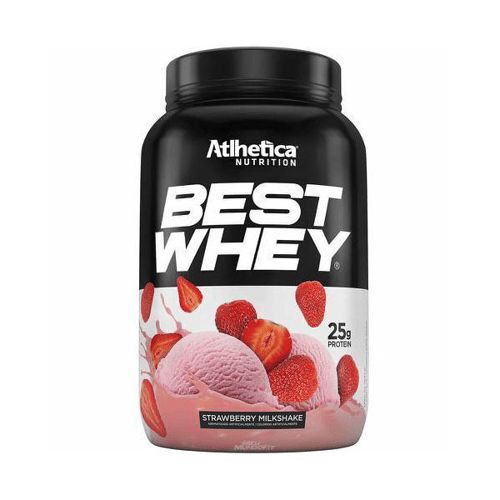 Suplemento Alimentar Best Whey Milkshake De Morango Atlhetica Nutrition Com 900G