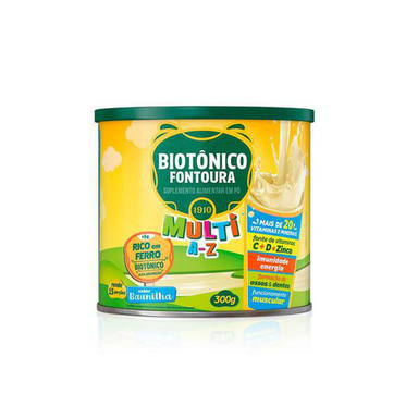 Imagem do produto Suplemento Alimentar Em Pó Biotônico Fontoura Multi Az Baunilha Com 300G Biotonico