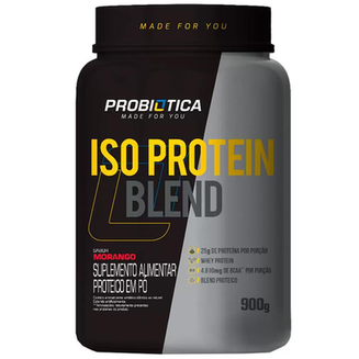 Imagem do produto Suplemento Alimentar Em Pó Iso Protein Blend Morango 900G