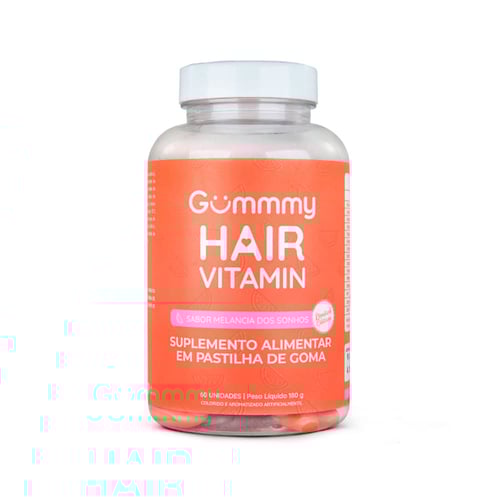 Imagem do produto Suplemento Alimentar Gummy Hair Vitamin Melancia Dos Sonhos Com 60 Gomas Unidades