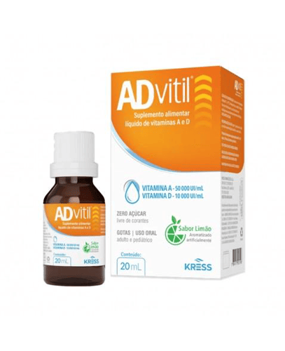 Imagem do produto Suplemento Alimentar Líquido Advitil Limão Kress 20Ml