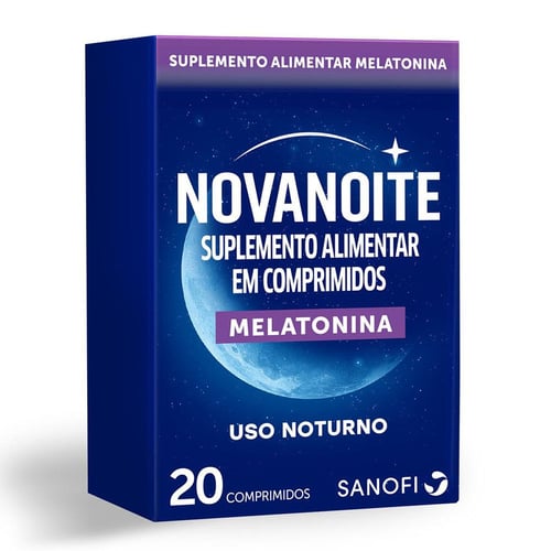 Imagem do produto Suplemento Alimentar Melatonina Novanoite Com 20 Comprimidos