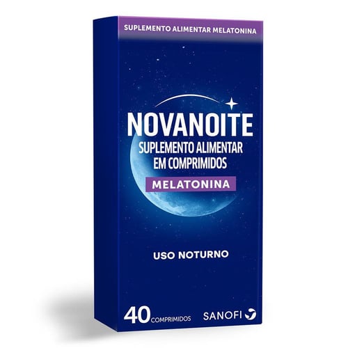 Imagem do produto Suplemento Alimentar Melatonina Novanoite Com 40 Comprimidos