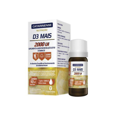 Suplemento Alimentar Vitamina D3 Mais 2000Ui Com 10Ml Catarinense