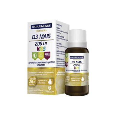 Imagem do produto Suplemento Alimentar Vitamina D3 Mais 200Ui Kids Com 20Ml Catarinense