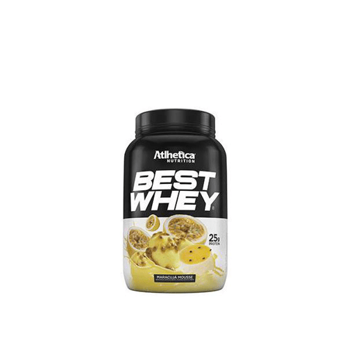 Imagem do produto Suplemento Best Whey Protein Atlhetica Nutrition Sabor Mousse De Maracujá Com 900G