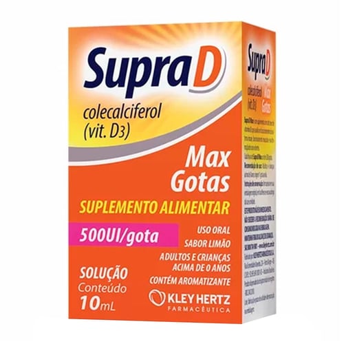 Supra D Max Gotas 500 Ui 10Ml Supra D Com 20Ml