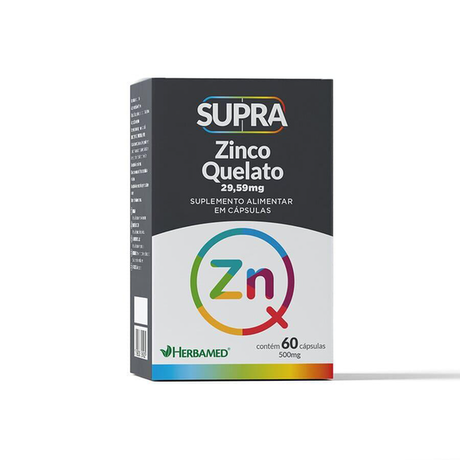Imagem do produto Supra Zinco Quelato 29,59Mg Herbamed 60 Cápsulas