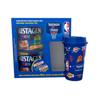 Sustagen Kids Com 2X380gr Chocolate Gratis Copo Nba Especial