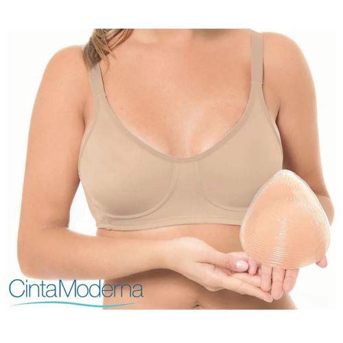 Sutiã Semiestruturado Para Prótese Externa Ref 3101 Cor: Chocolate Tam: 42