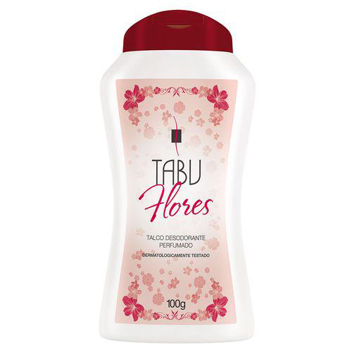 Talco - Desodorante Tabu Flores Com 100 Gramas
